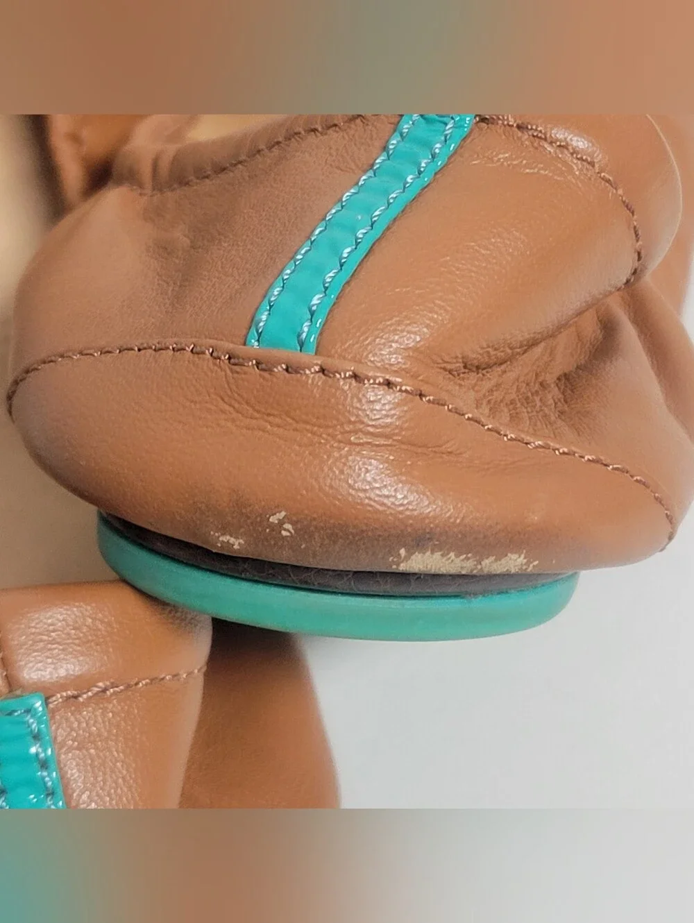 Teiks By Gravielli Foldable Ballet Flats Size 9 In Chesnut Color.